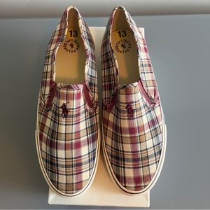 Polo Ralph Lauren Keaton Slip On Plaid Size 13 Men's